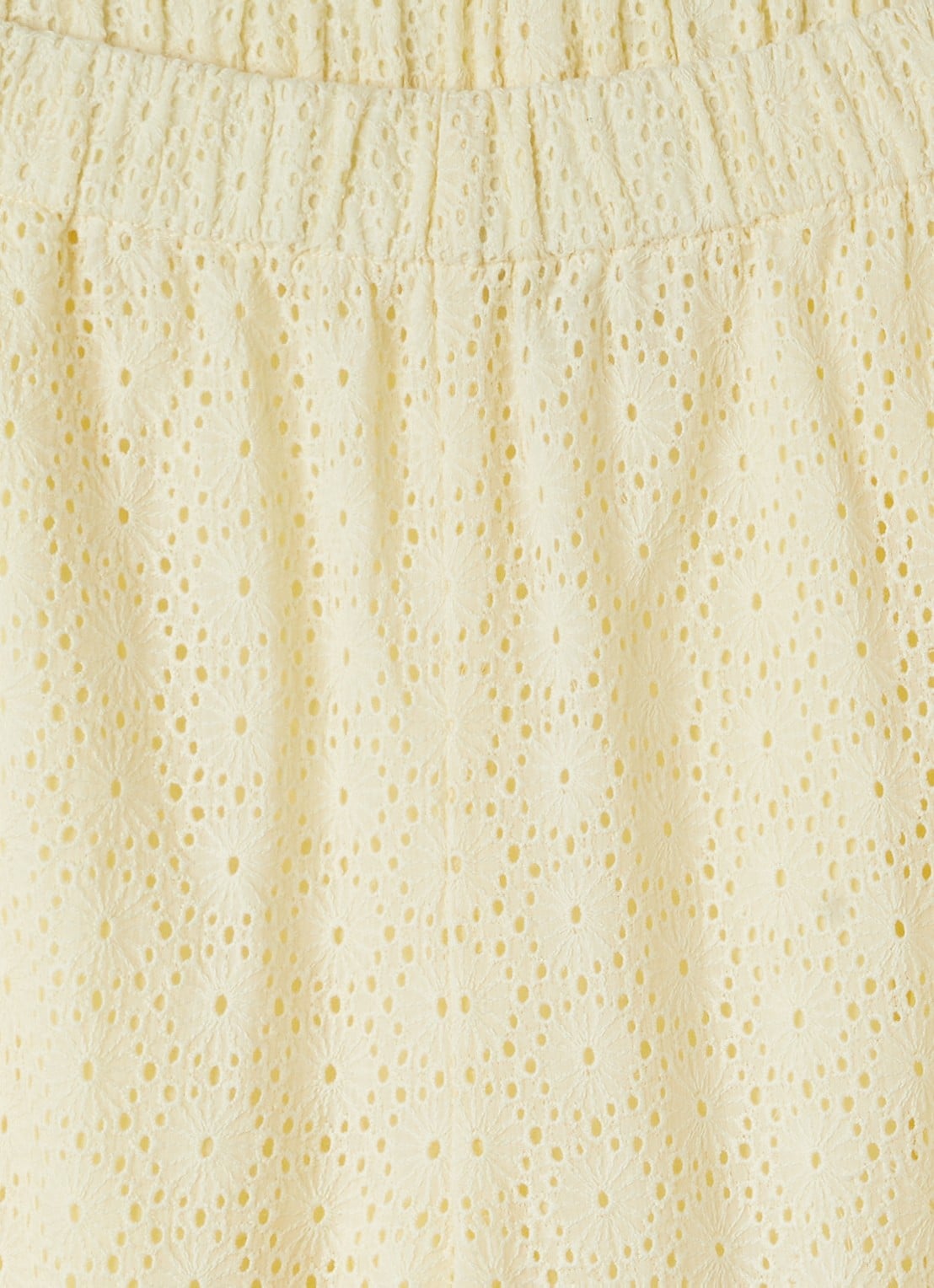 Sofie Schnoor Abigail straight fit broek met borduring  - detail geel