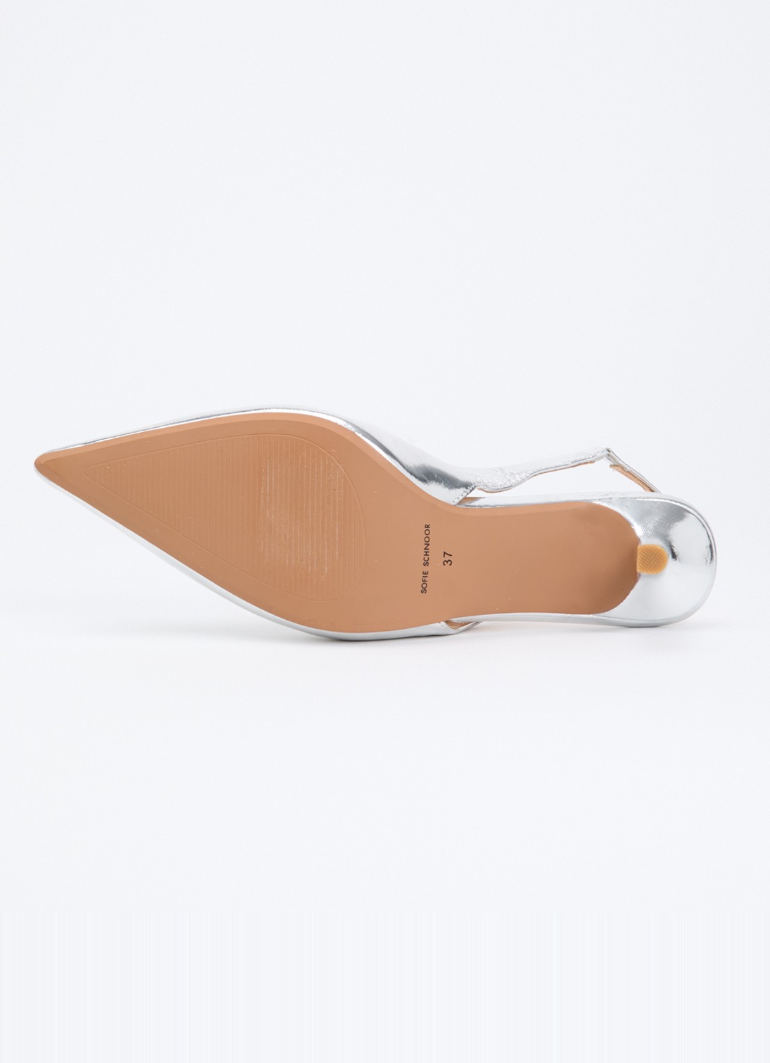 Sofie Schnoor Adelesw slingback van leer met metallic finish - detail 5 zilver