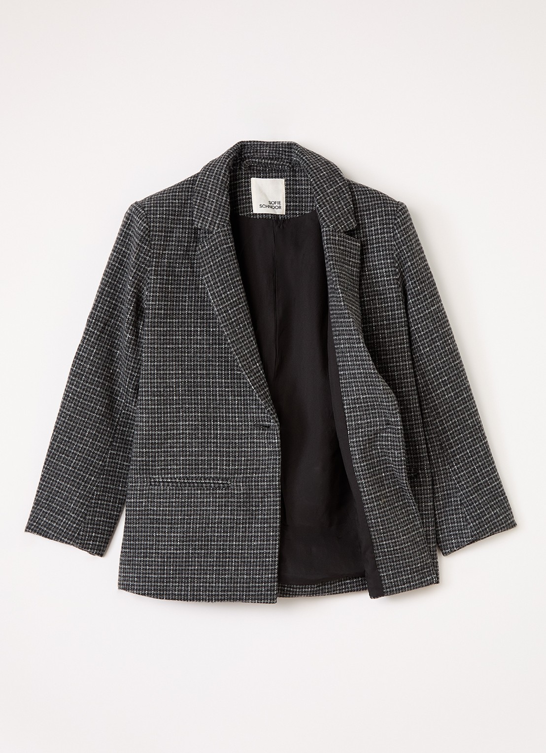 Sofie Schnoor Alfiasy blazer in wolblend - voorkant 3 grijs