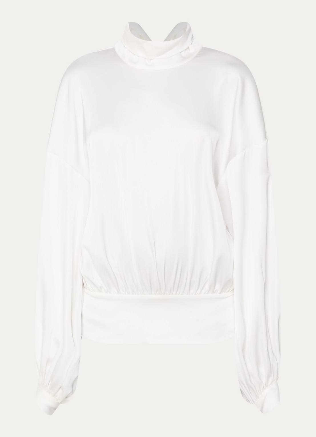 Sofie Schnoor Ambersw blouse met strikkraag - voorkant 3 gebroken wit