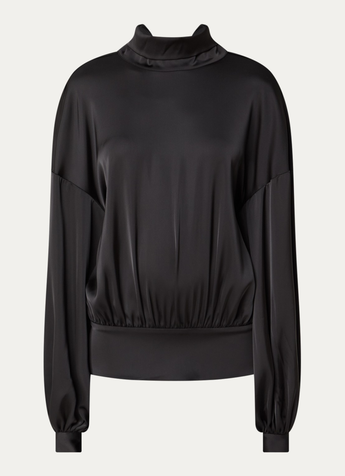 Sofie Schnoor Ambersw blouse met strikkraag - voorkant 2 zwart