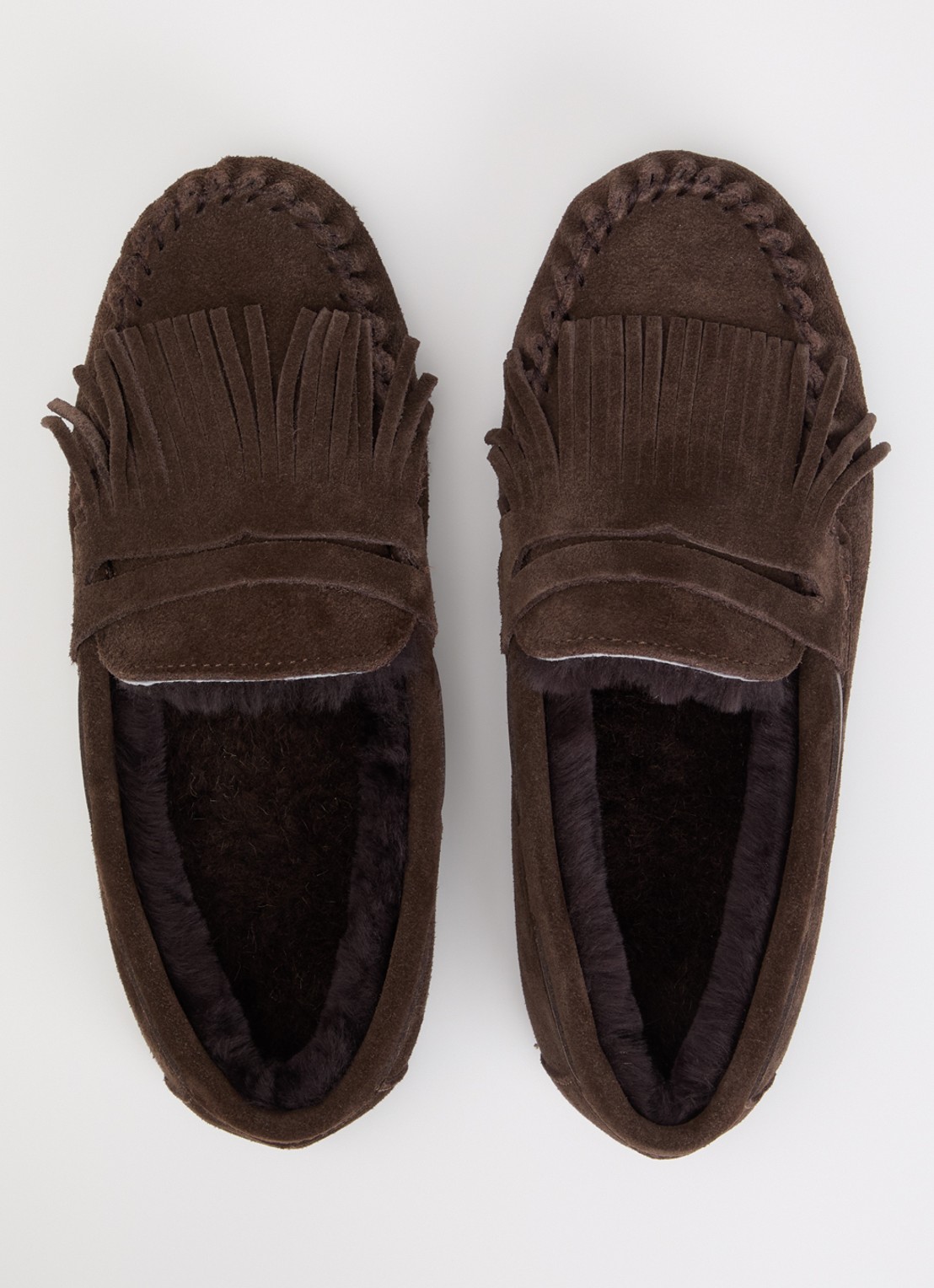 Sofie Schnoor Ammiesw pantoffel van suède met vacht - detail 3 donkerbruin