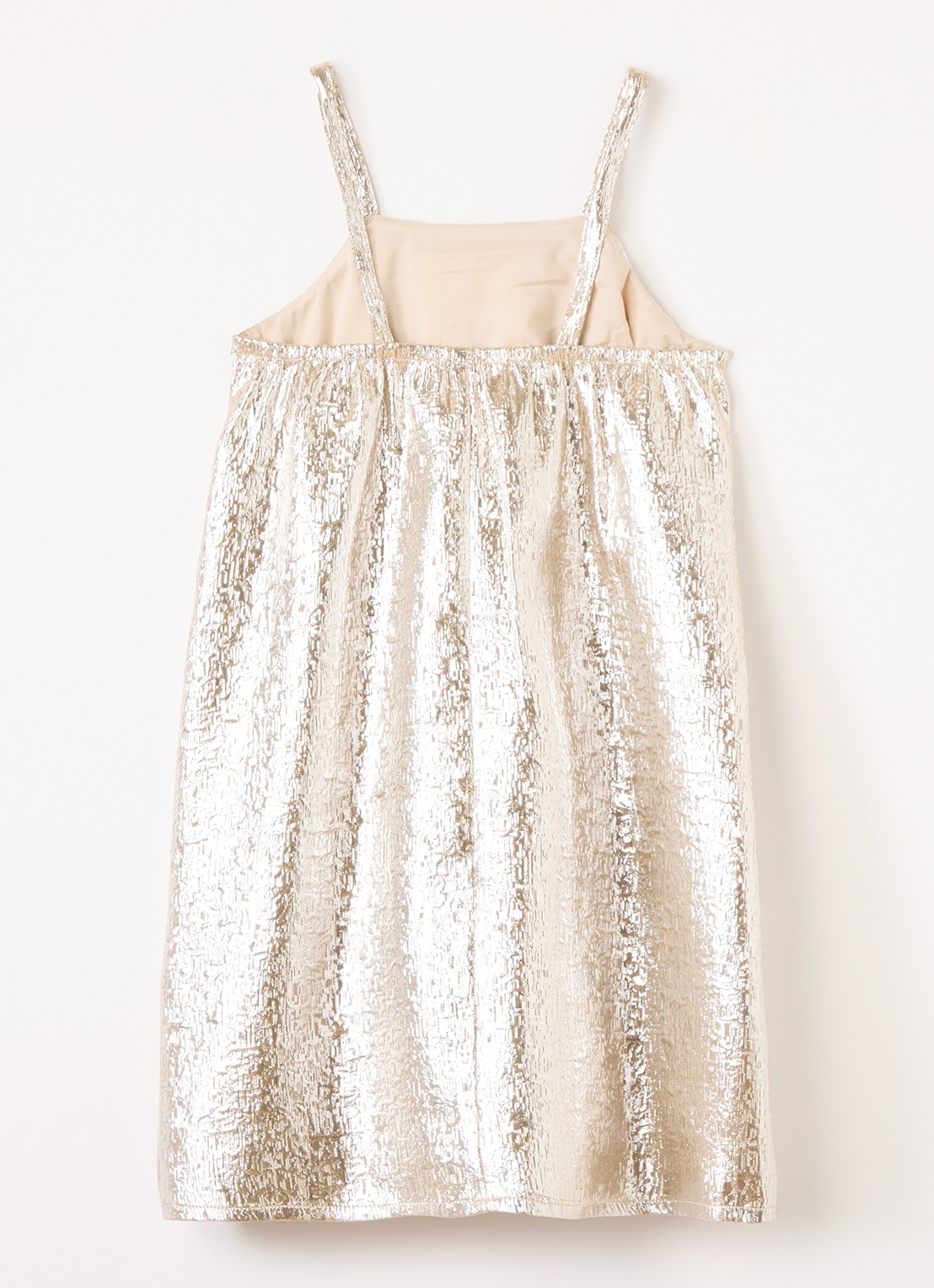 Sofie Schnoor Andysy jurk met metallic finish - voorkant 2 goud