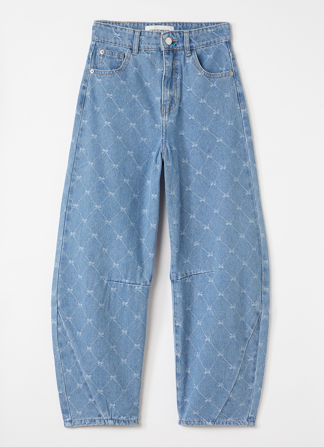 Sofie Schnoor Balloon fit jeans met print - voorkant 2 indigo
