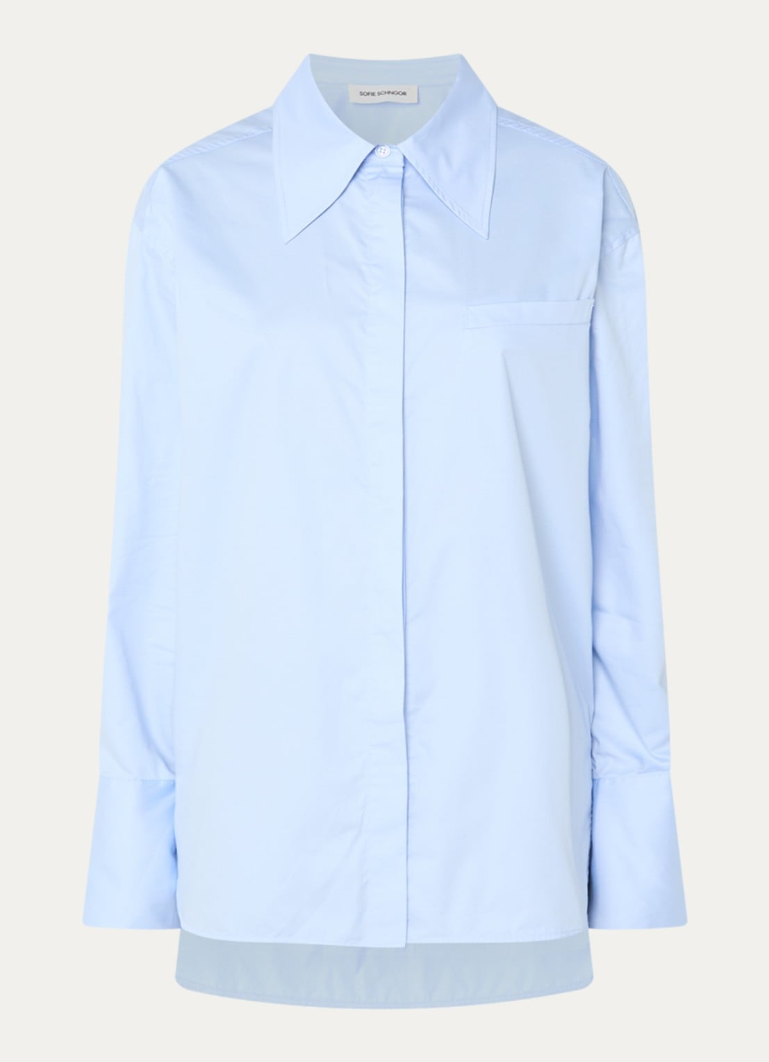 Sofie Schnoor Blouse met borstzak - voorkant lichtblauw