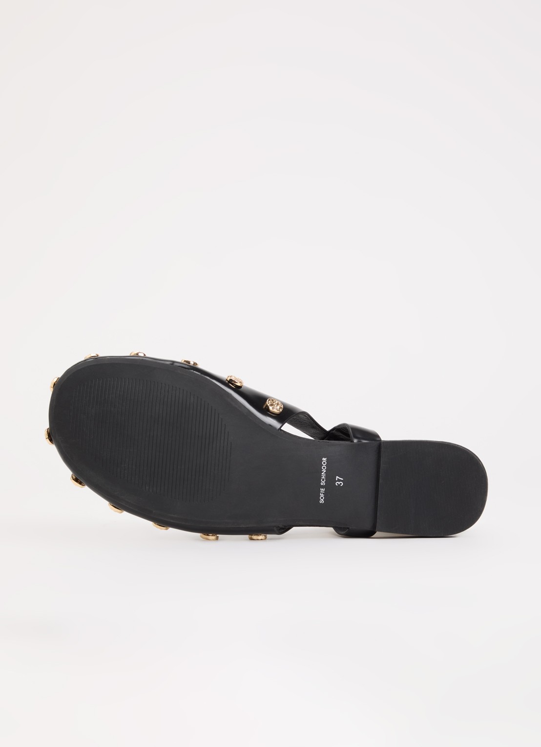 Sofie Schnoor Dallysw slingback van leer met studs - detail 5 zwart