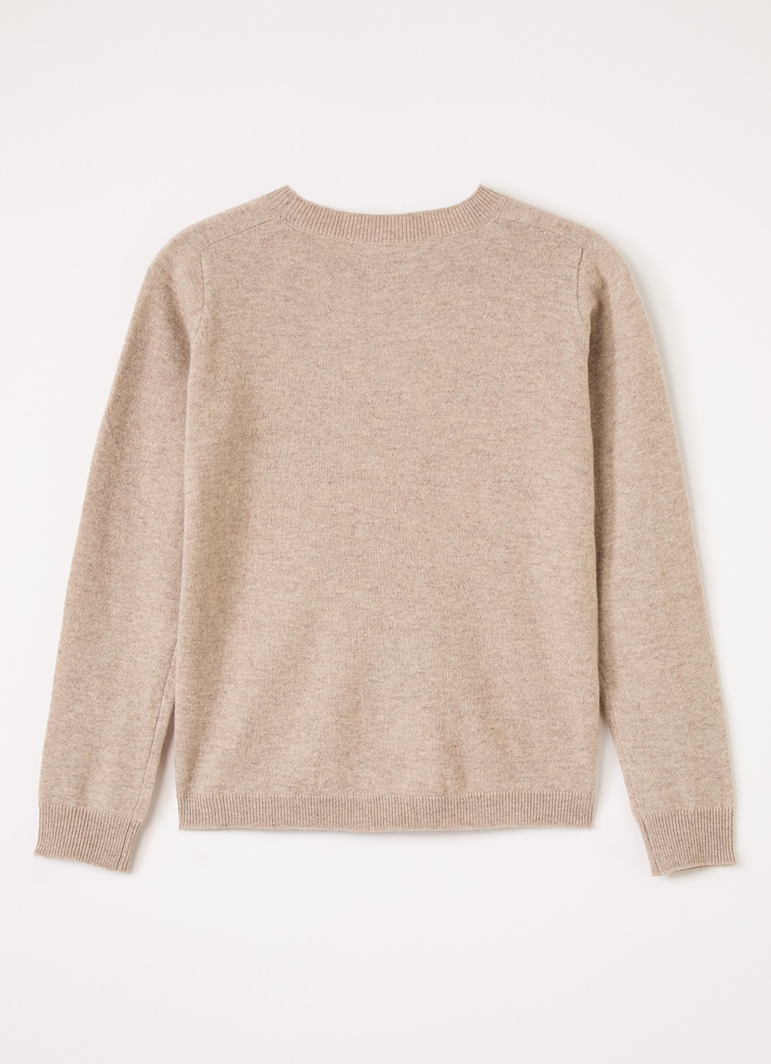 Sofie Schnoor Deliasy fijngebreide pullover van wol - voorkant 2 beige