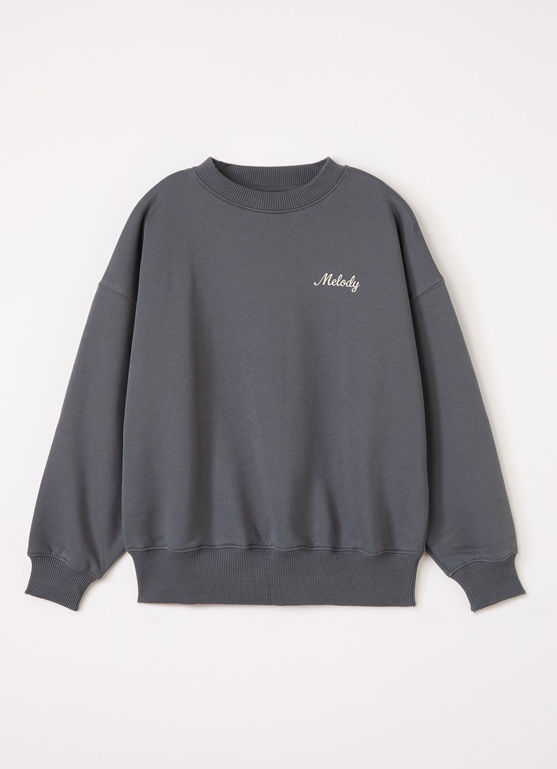 Sofie Schnoor Eli sweater met borduring - voorkant grijs