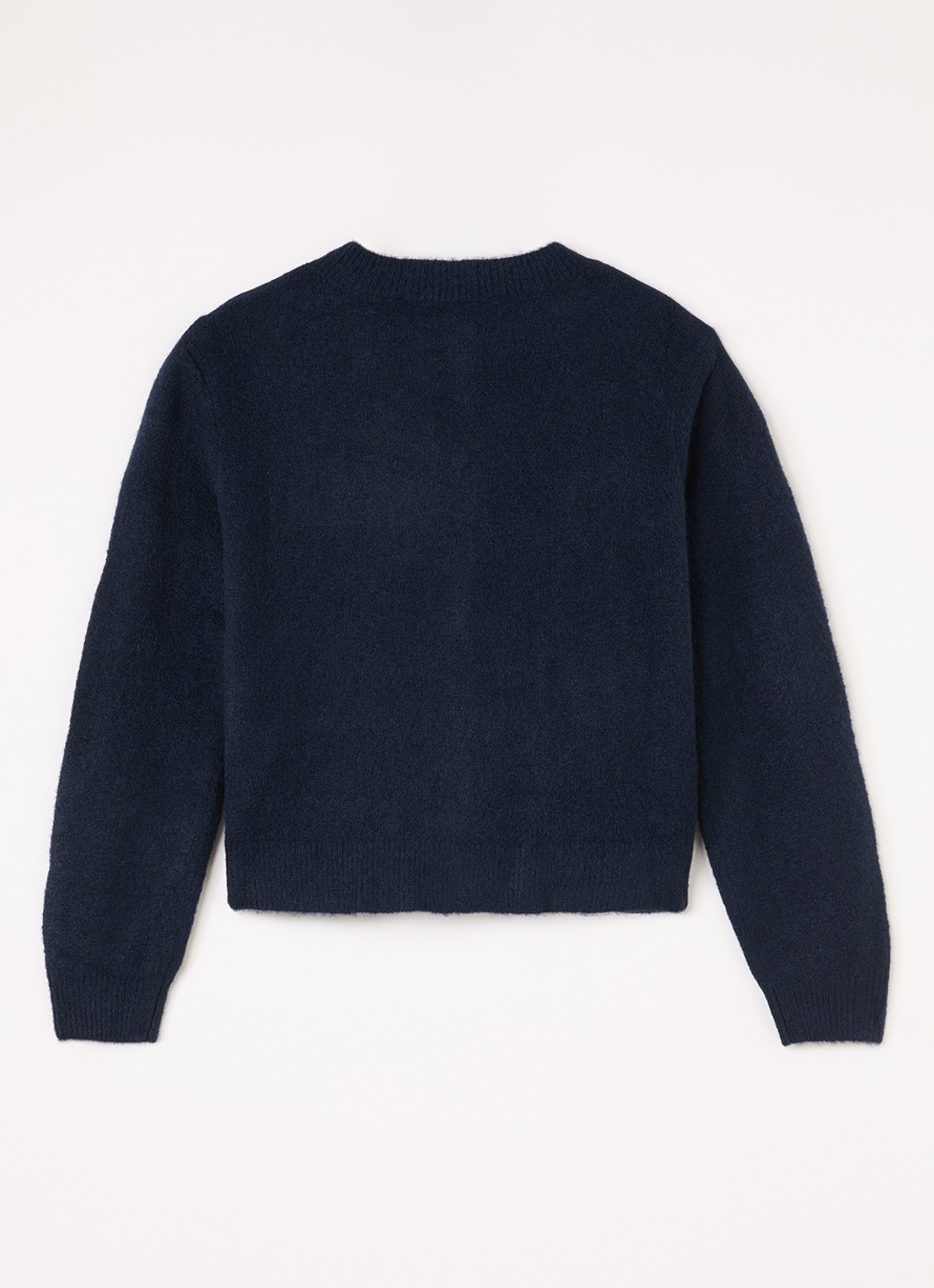 Sofie Schnoor Elica fijngebreid vest in wolblend - achterkant donkerblauw