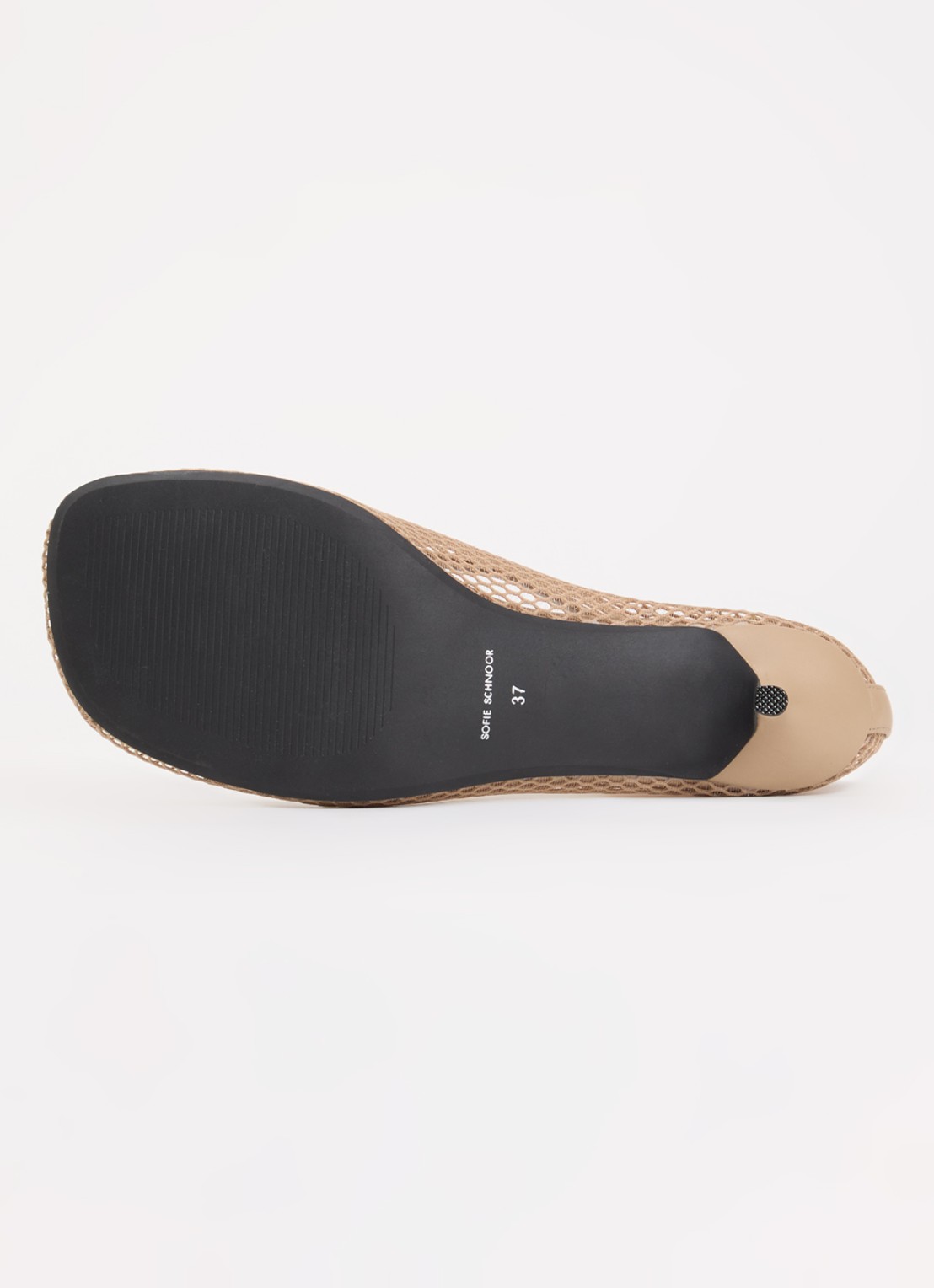 Sofie Schnoor Ellesw pump van leer met mesh - detail 5 creme
