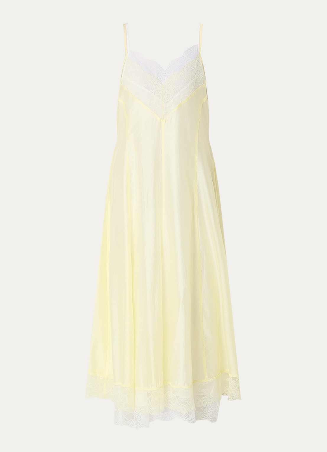 Sofie Schnoor Esma maxi jurk met kant - voorkant 3 lichtgeel