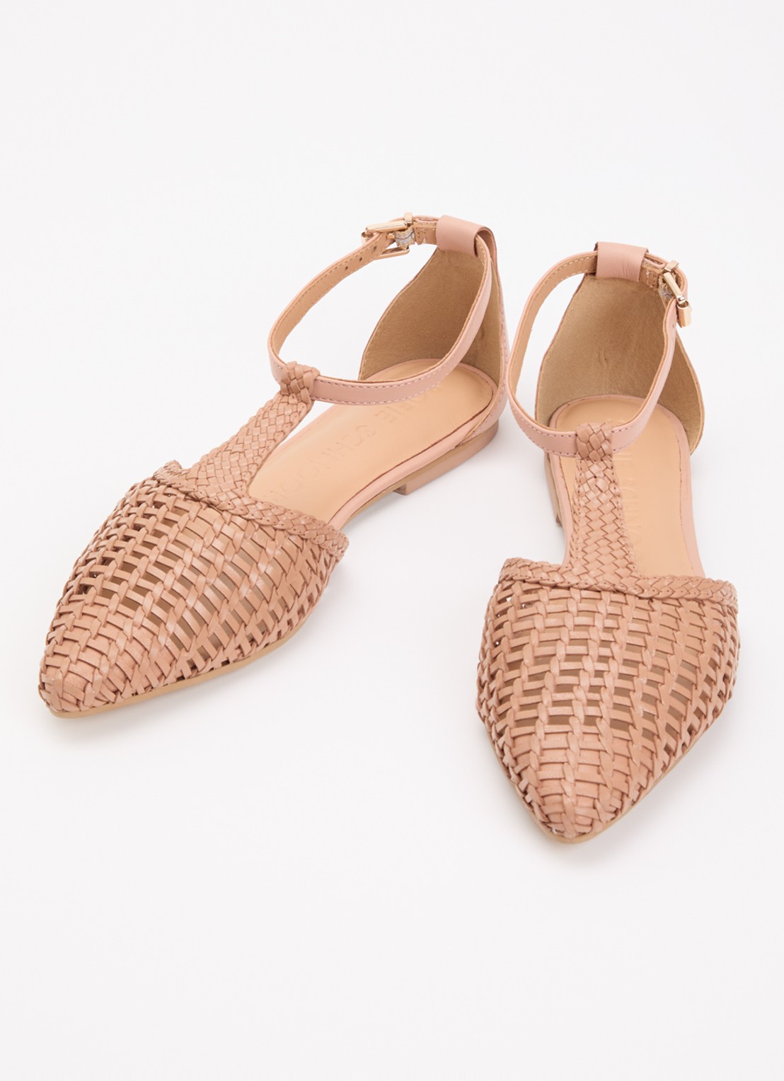 Sofie Schnoor Freysw sandaal van leer met gevlochten details - detail 2 beige
