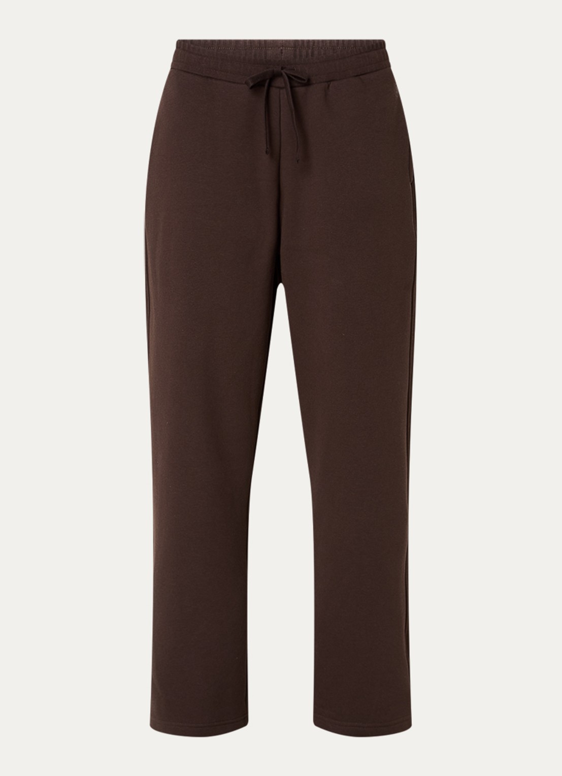 Sofie Schnoor Gabbispo mid waist loose fit joggingbroek met steekzakken - voorkant 2 donkerbruin