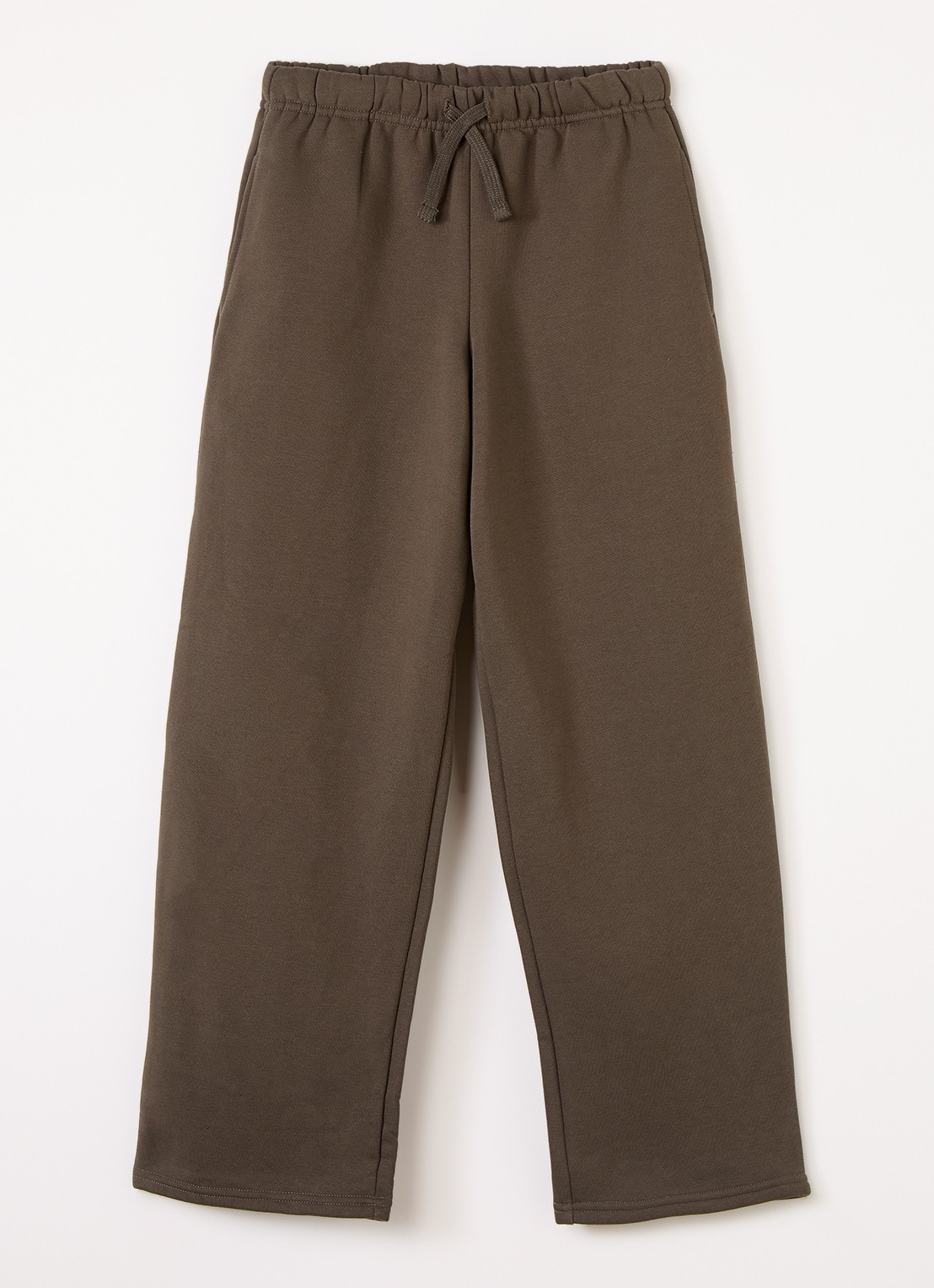 Sofie Schnoor Gabisy straight fit joggingbroek met trekkoord - voorkant 2 donkerbruin