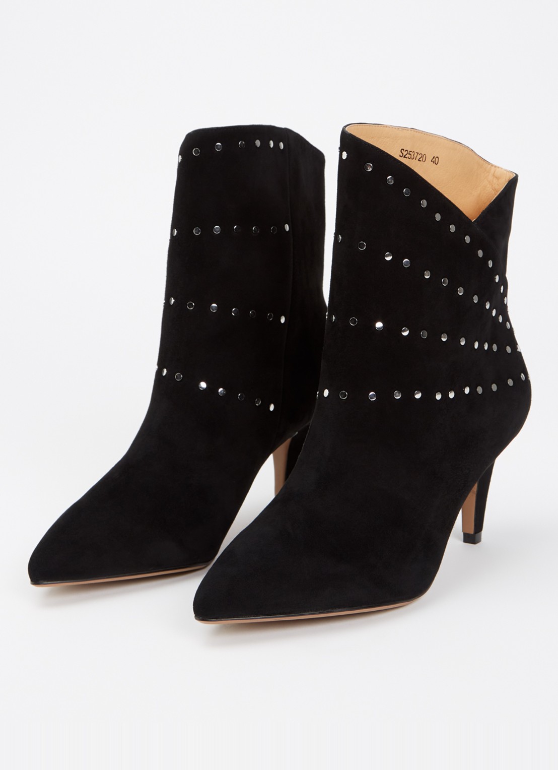 Sofie Schnoor Gittasw enkellaarsje van suède met studs - detail 3 zwart