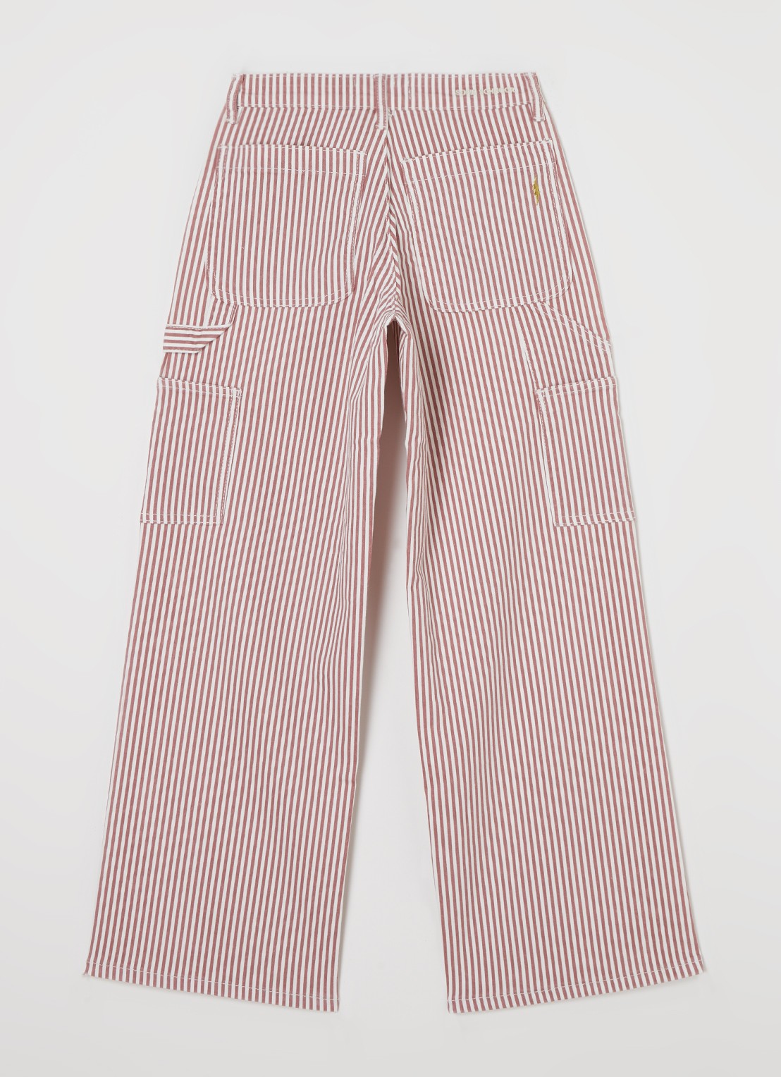 Sofie Schnoor Gitte loose fit cargobroek met streepprint - voorkant 2 rood