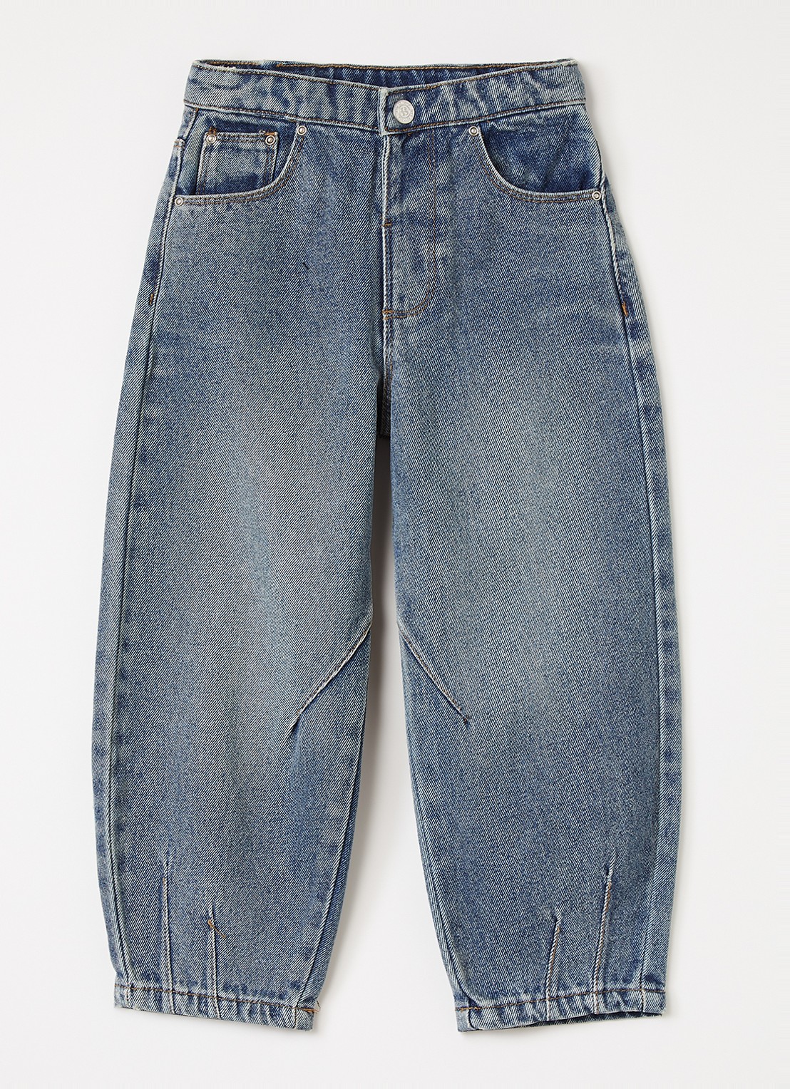 Sofie Schnoor Havana balloon jeans met donkere wassing - voorkant indigo