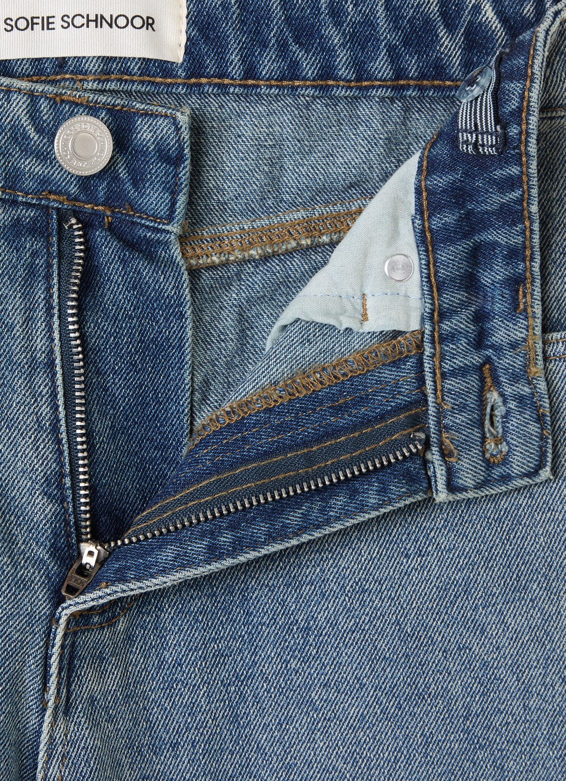 Sofie Schnoor Havana tapered jeans met panterprint - detail 3 donkerblauw