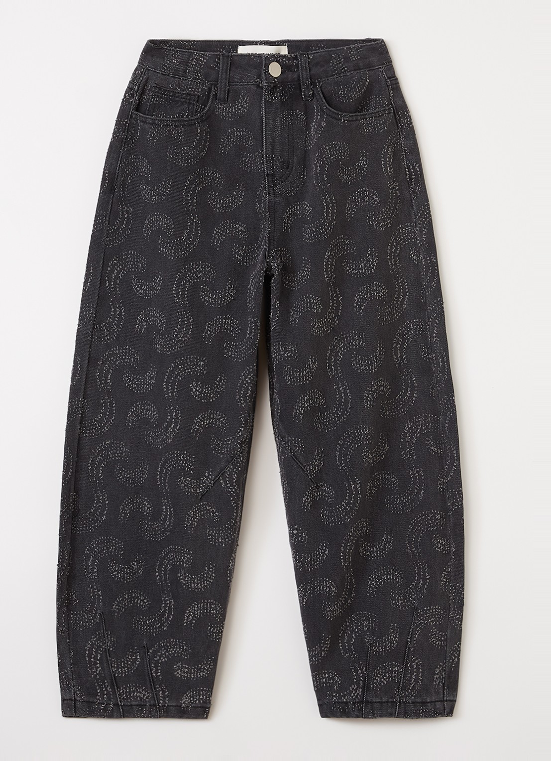 Sofie Schnoor Havana tapered jeans met steekzakken - voorkant 2 antraciet