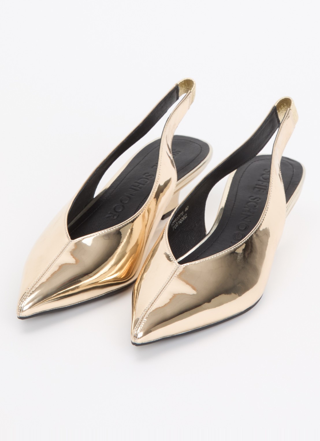 Sofie Schnoor Heldisw slingback van leer met metallic finish - detail 3 goud