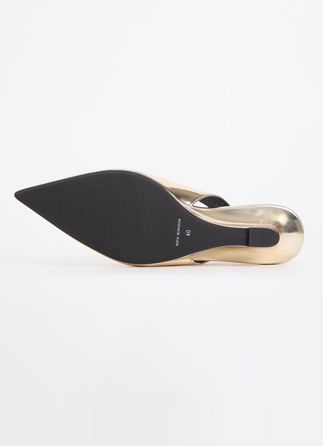 Sofie Schnoor Heldisw slingback van leer met metallic finish - detail 5 goud