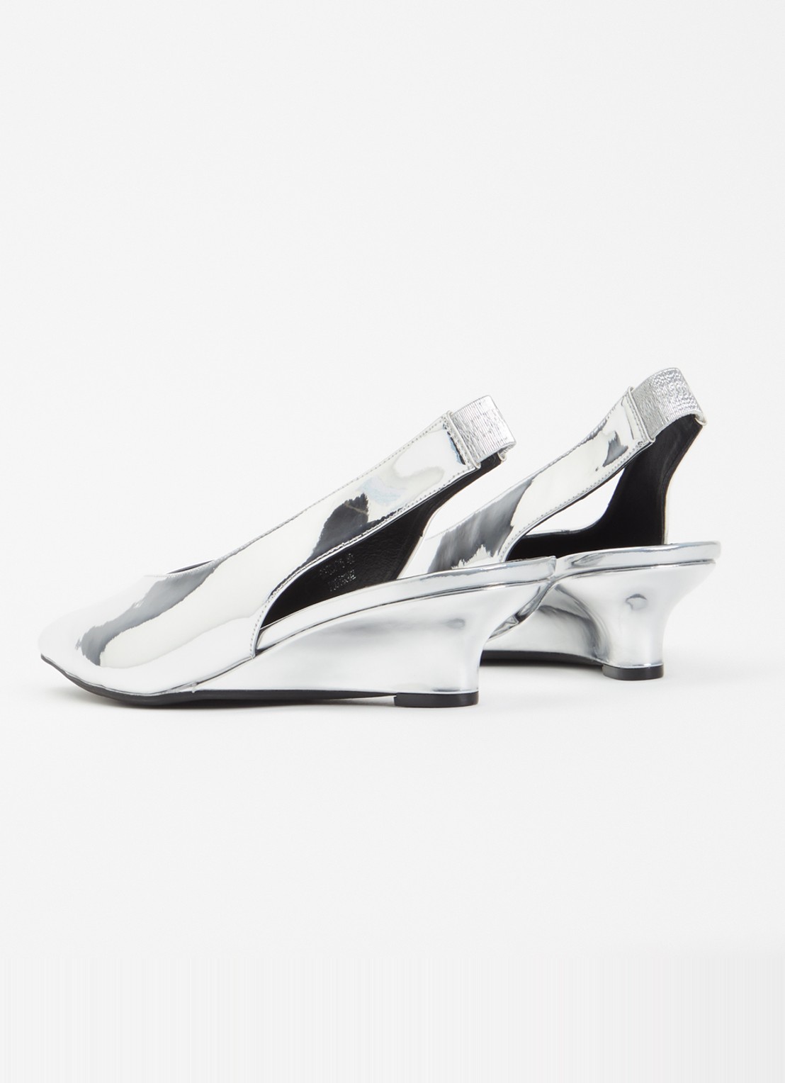 Sofie Schnoor Heldisw slingback van leer met metallic finish - achterkant 2 zilver