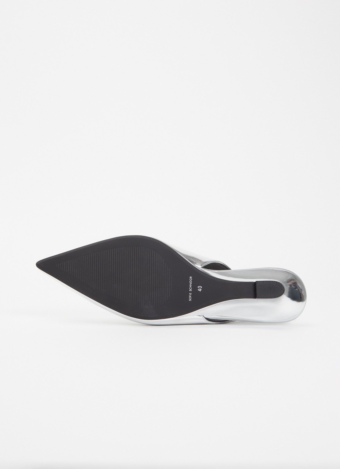 Sofie Schnoor Heldisw slingback van leer met metallic finish - detail 5 zilver