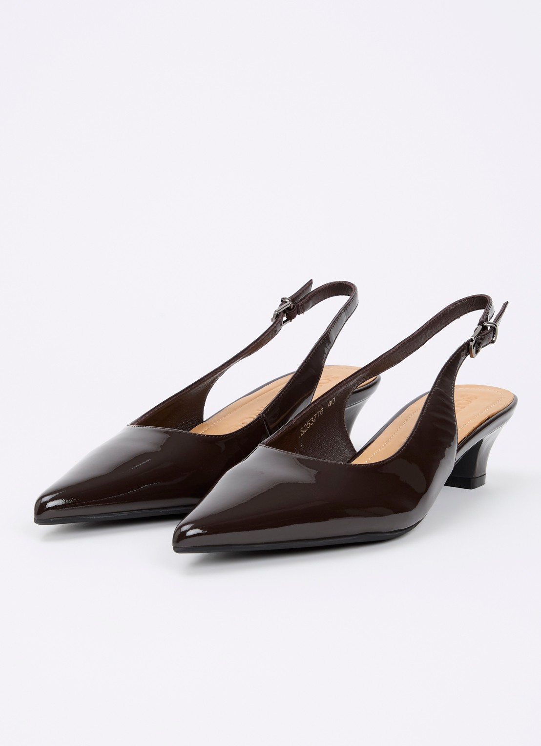 Sofie Schnoor Helenasw slingback van lakleer - detail donkerbruin