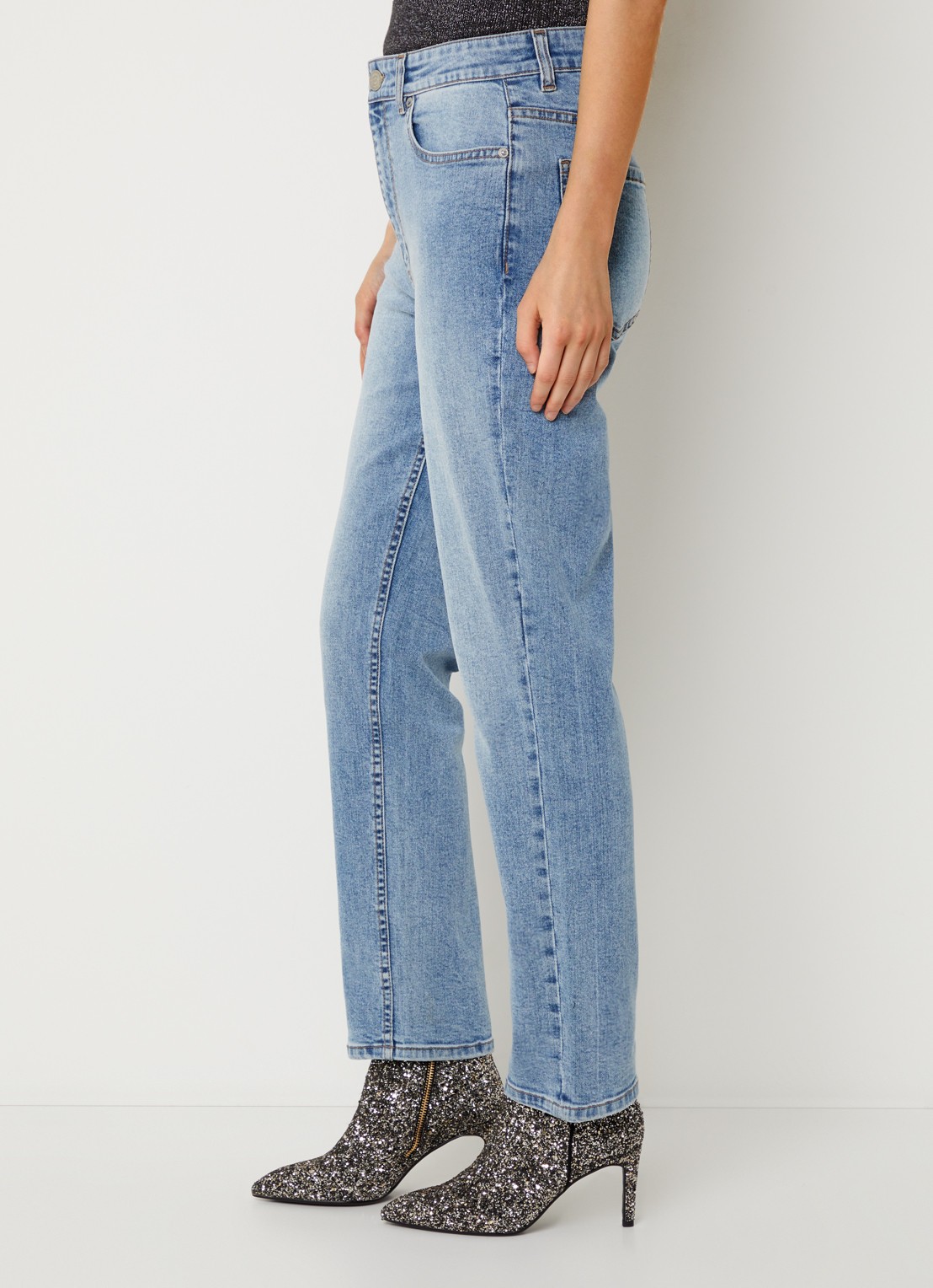 Sofie Schnoor High waist mom jeans met stretch - detail 2 indigo