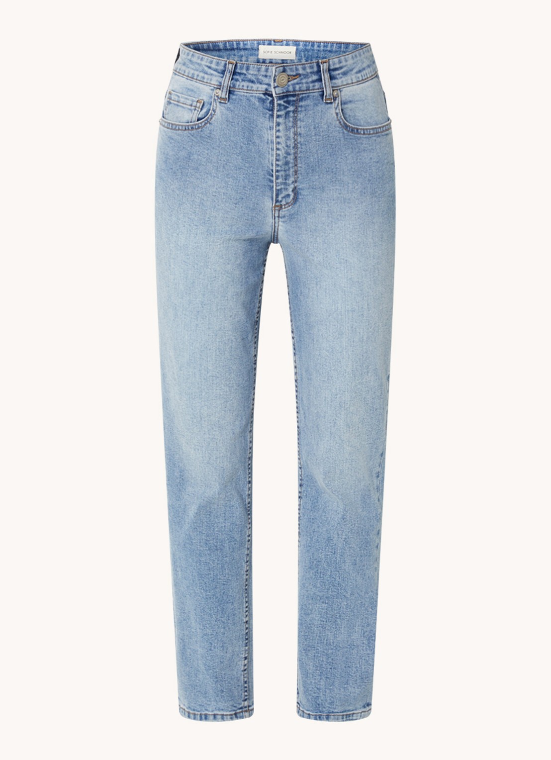 Sofie Schnoor High waist mom jeans met stretch - voorkant 3 indigo