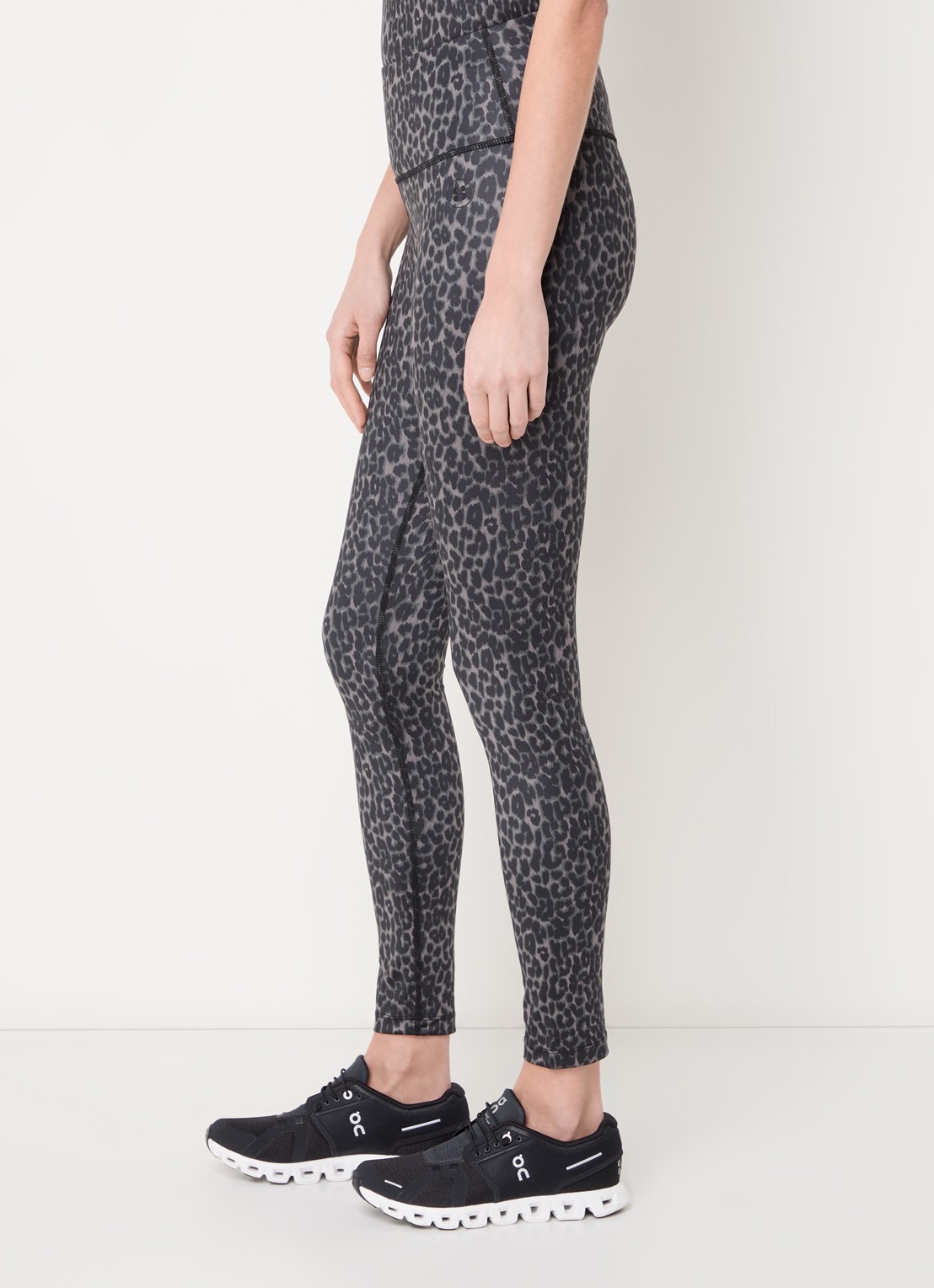Sofie Schnoor High waist trainingslegging met panterprint  - detail 5 antraciet