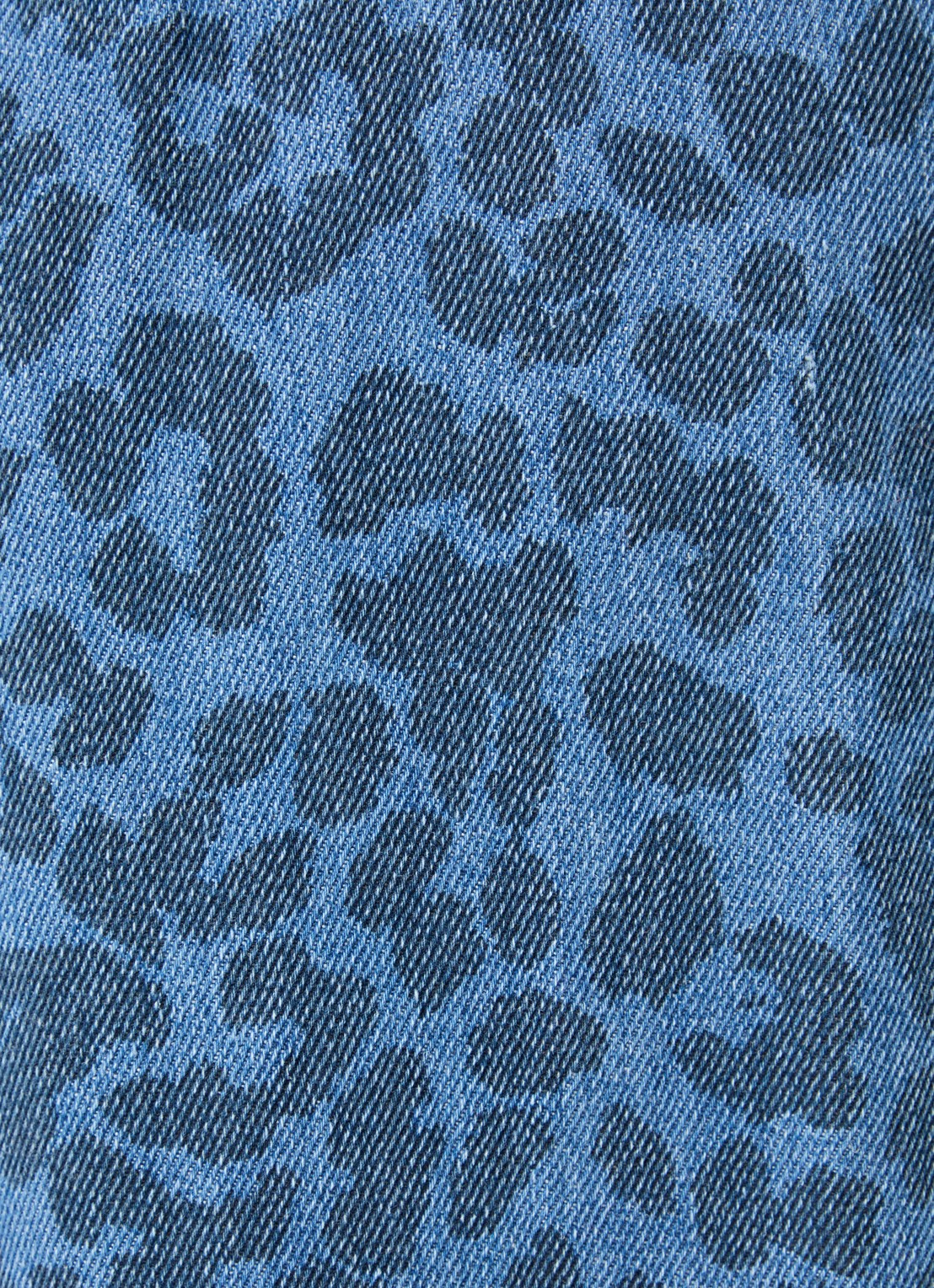Sofie Schnoor Ingrid mini jurk van denim met panterprint - detail 3 indigo