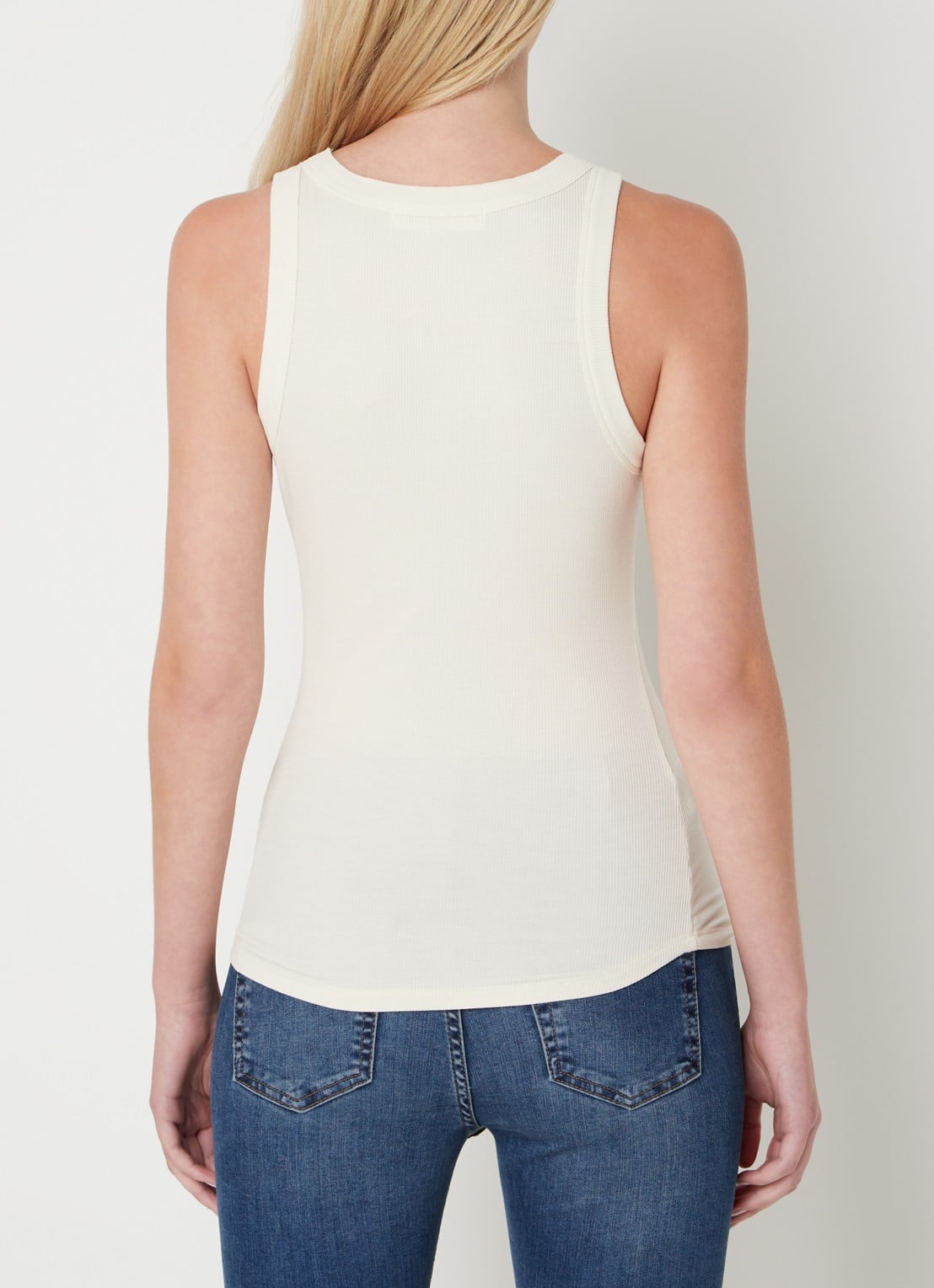 Sofie Schnoor Julliesw tanktop met ribstructuur - achterkant 2 creme