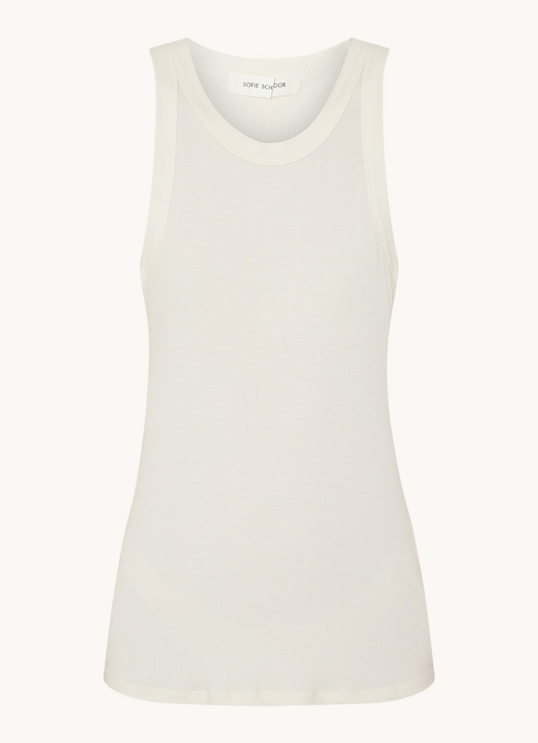 Sofie Schnoor Julliesw tanktop met ribstructuur - voorkant 3 creme