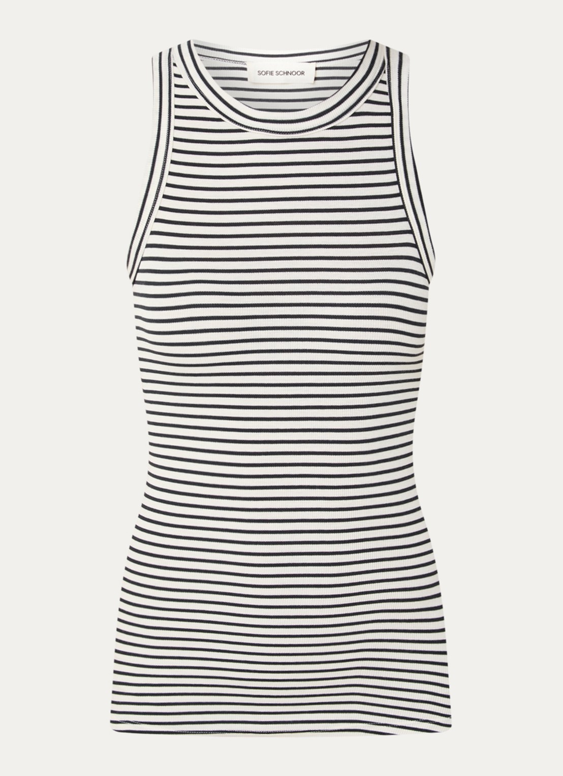 Sofie Schnoor Julliesw tanktop met streepprint  - voorkant 3 wit