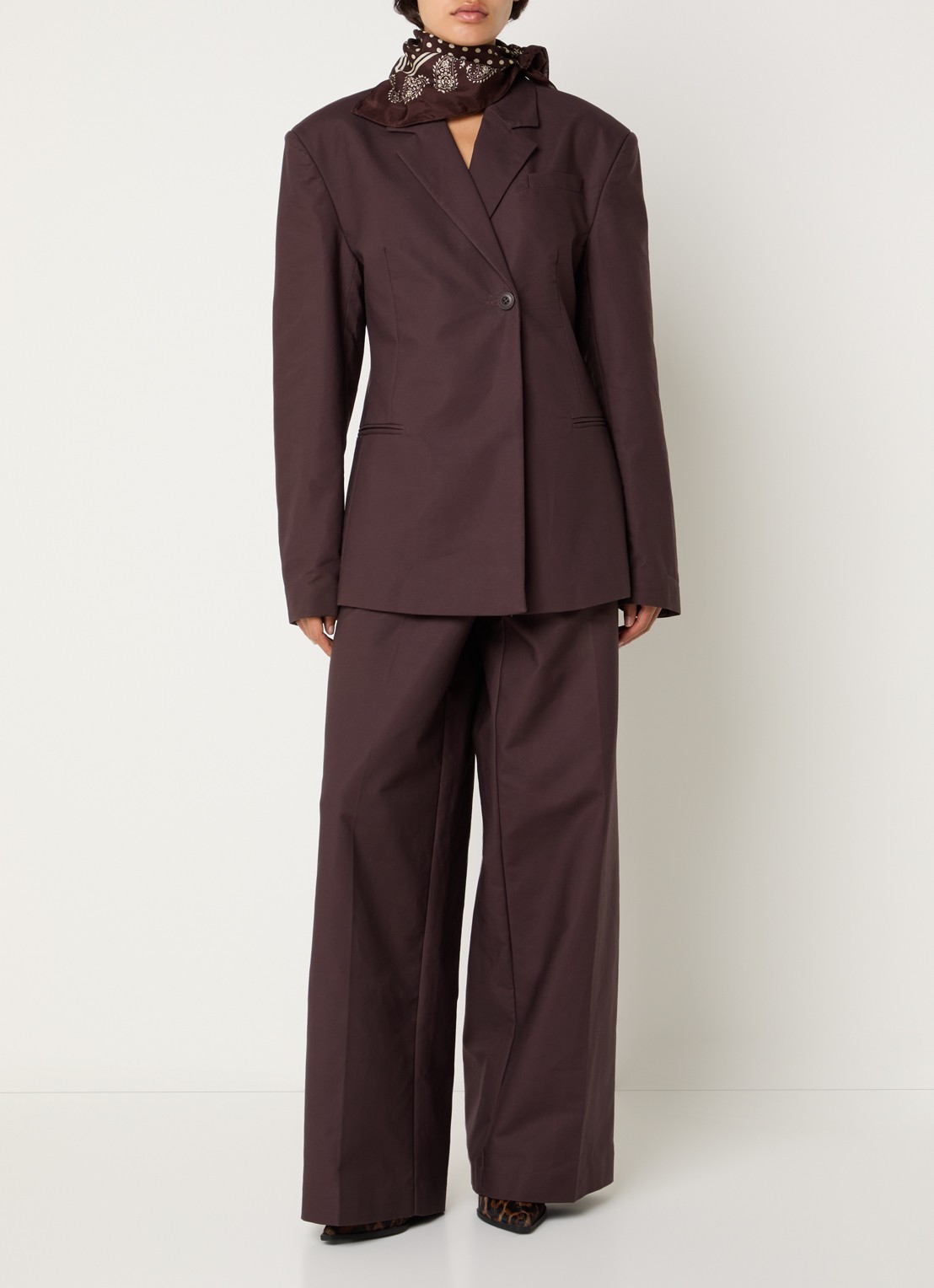 Sofie Schnoor Juvasw double-breasted blazer - voorkant 3 bruin