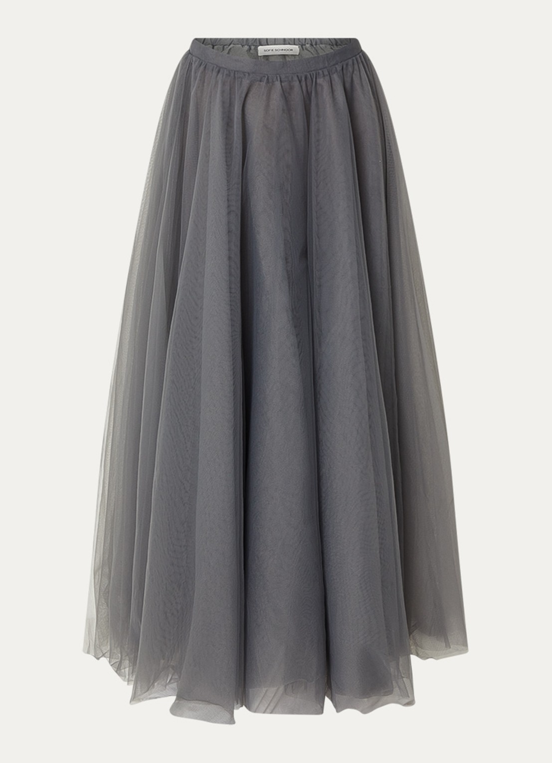 Sofie Schnoor Kayla maxi rok - voorkant donkergrijs