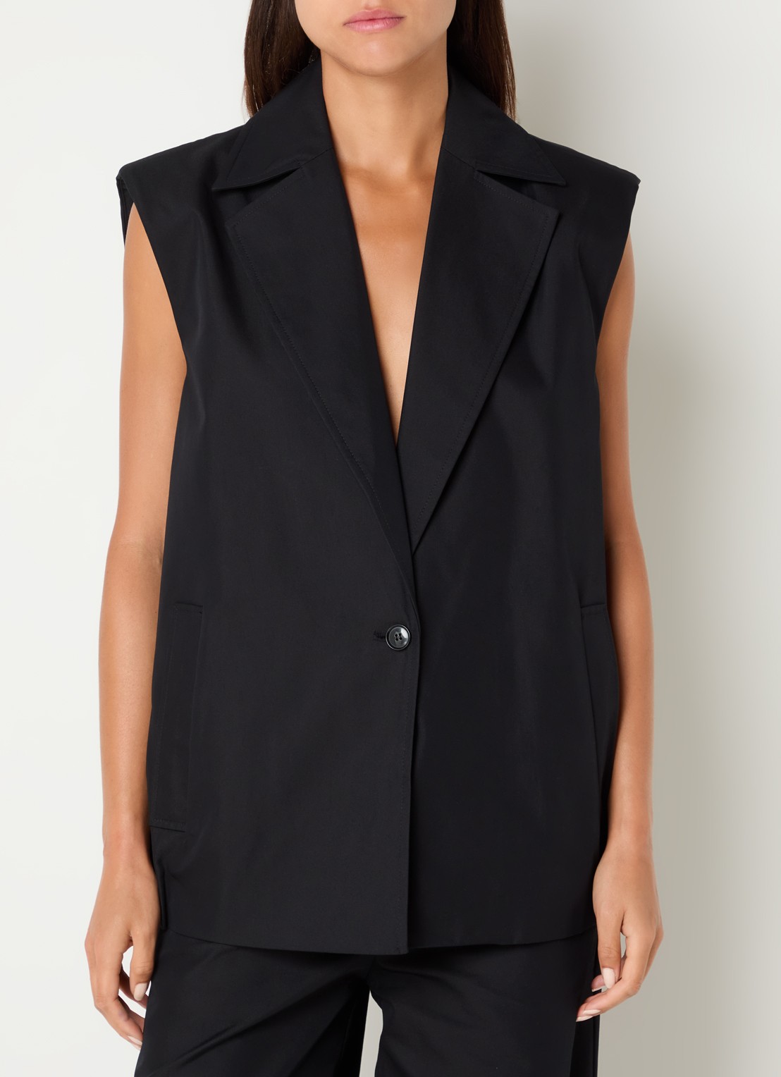 Sofie Schnoor Lanea gilet met steekzakken - detail 3 zwart