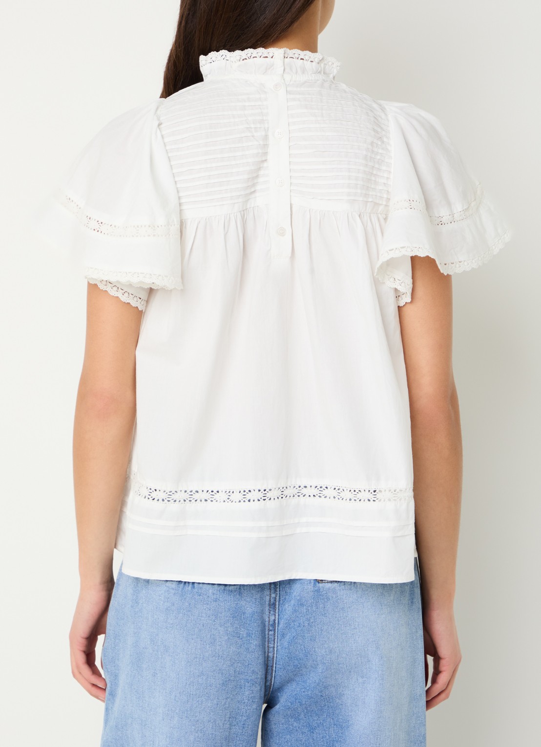 Sofie Schnoor lilou top met broderie - achterkant 3 wit