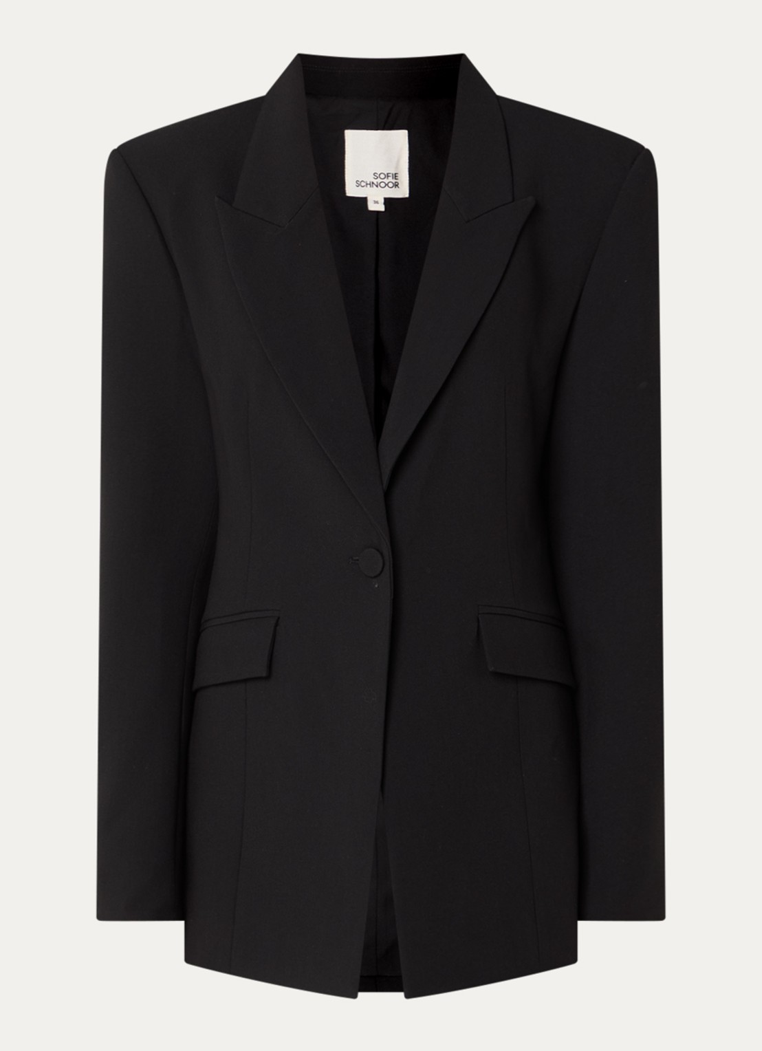 Sofie Schnoor Liora blazer met klepzakken - voorkant 2 zwart