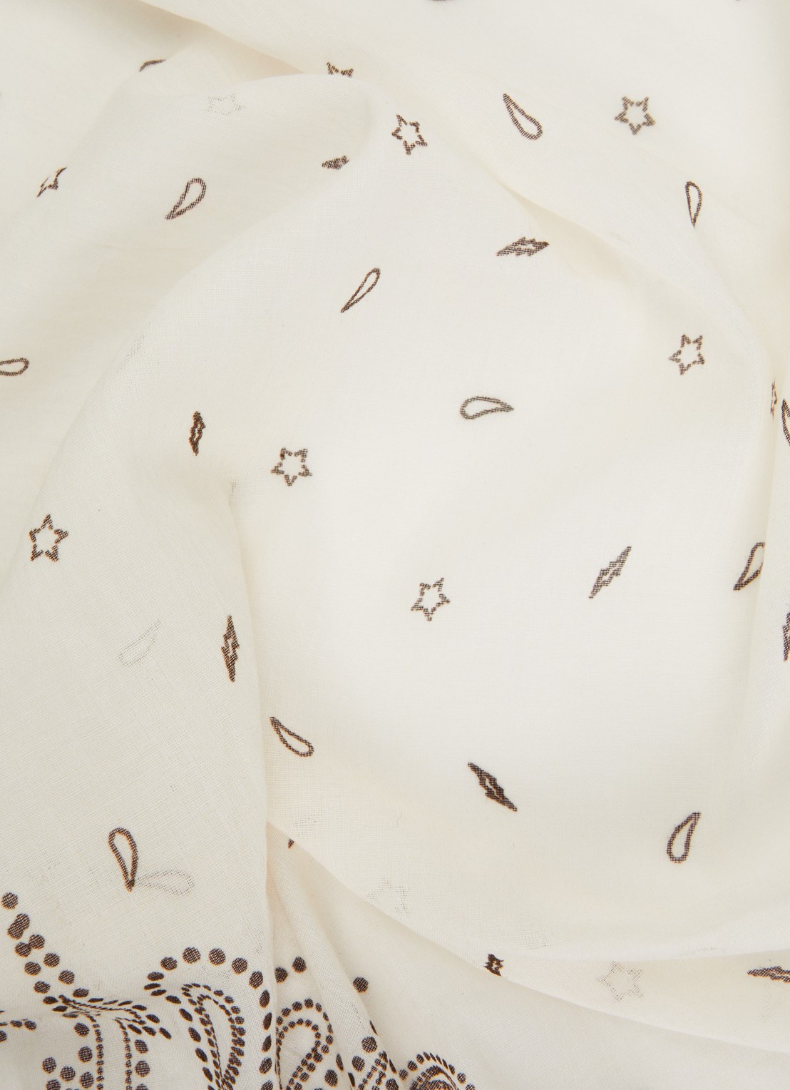 Sofie Schnoor Marilysw sjaal met paisley dessin 55 x 55 cm - detail 2 creme