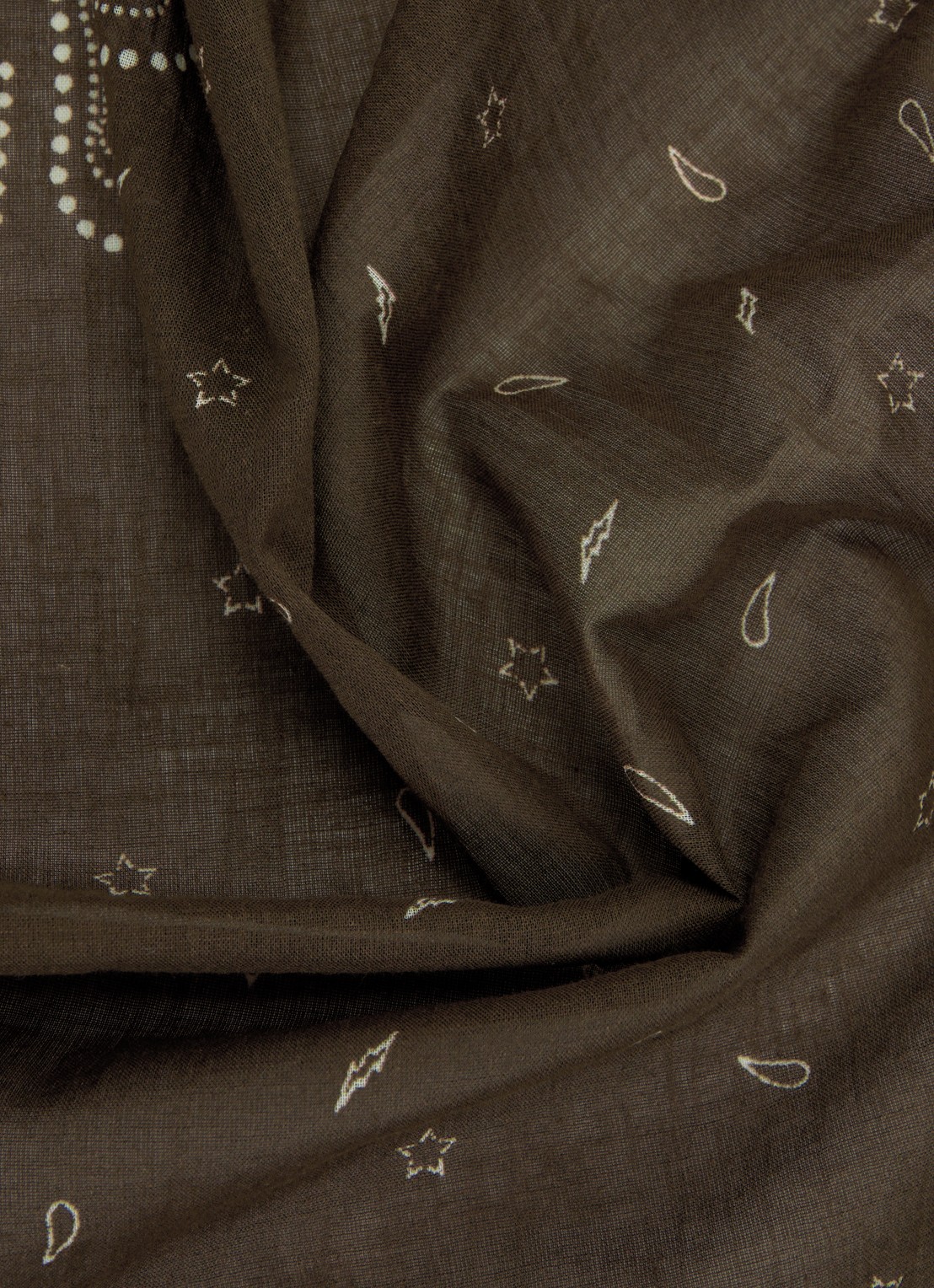 Sofie Schnoor Marilysw sjaal met paisley dessin 55 x 55 cm - detail 2 bruin