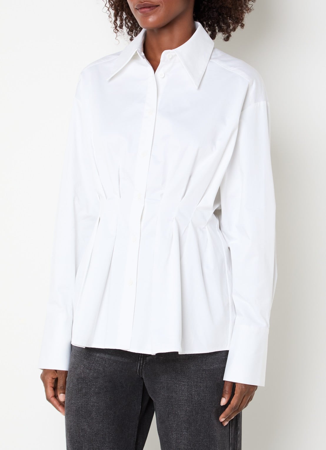 Sofie Schnoor Mikrasw blouse met plooidetail - detail wit