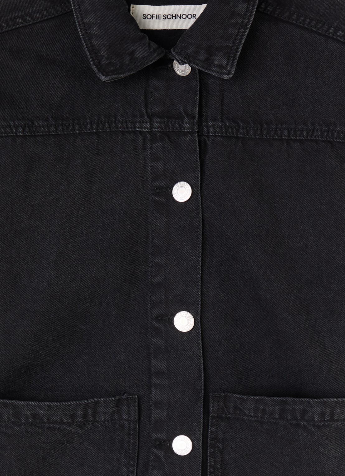 Sofie Schnoor Nash blouse van denim - detail 3 zwart
