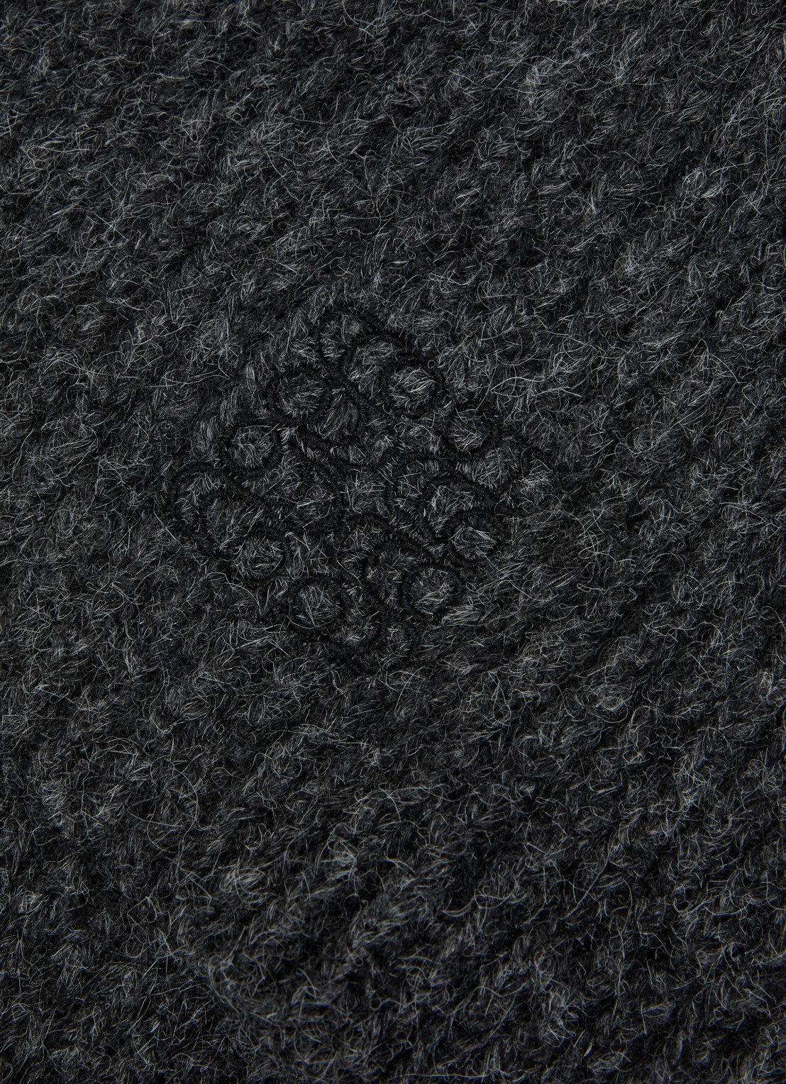 Sofie Schnoor Odette grofgebreide sjaal 230 x 30 cm  - detail 2 donkergrijs