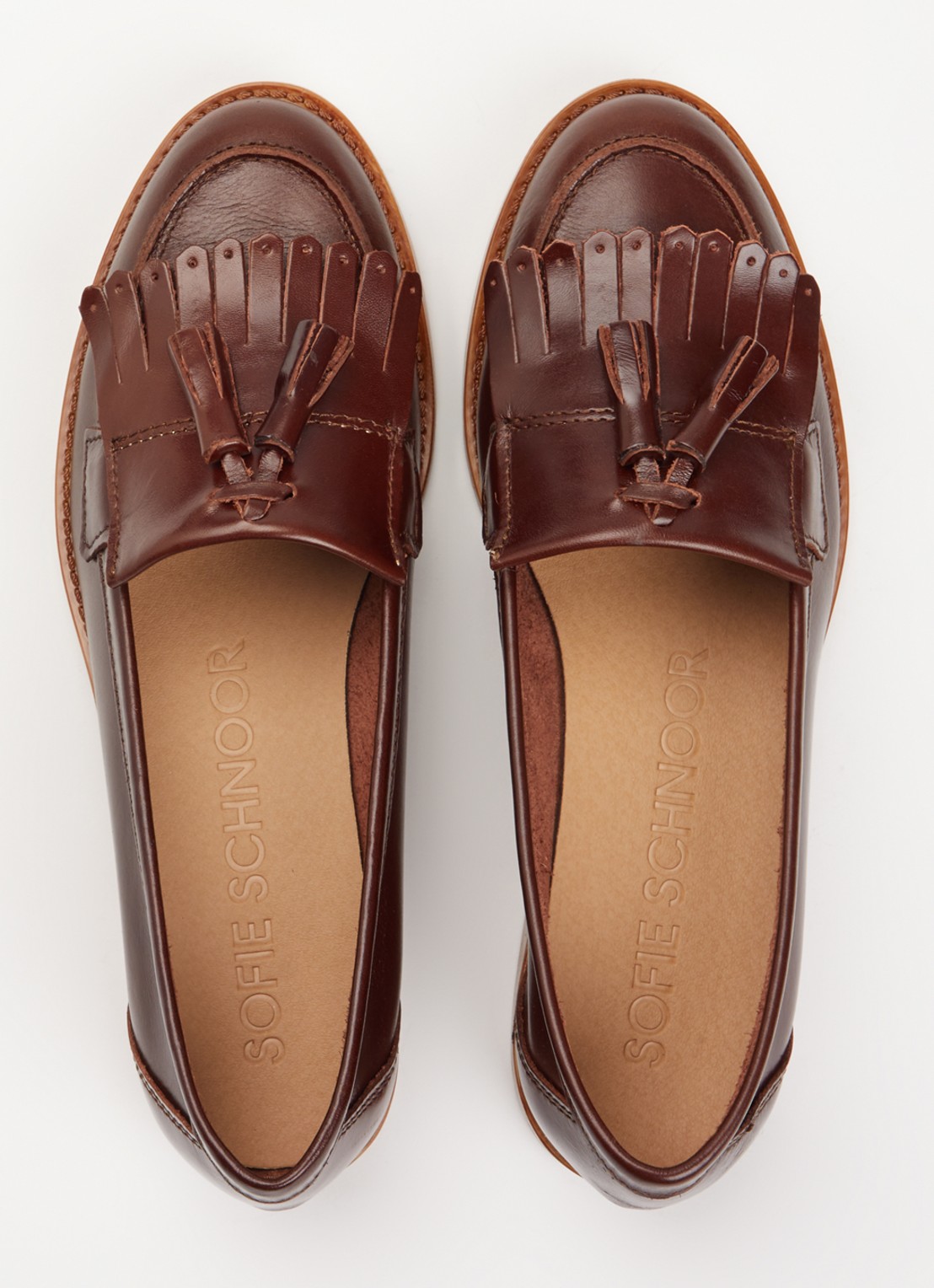 Sofie Schnoor Olivia loafer van leer - detail 4 donkerbruin