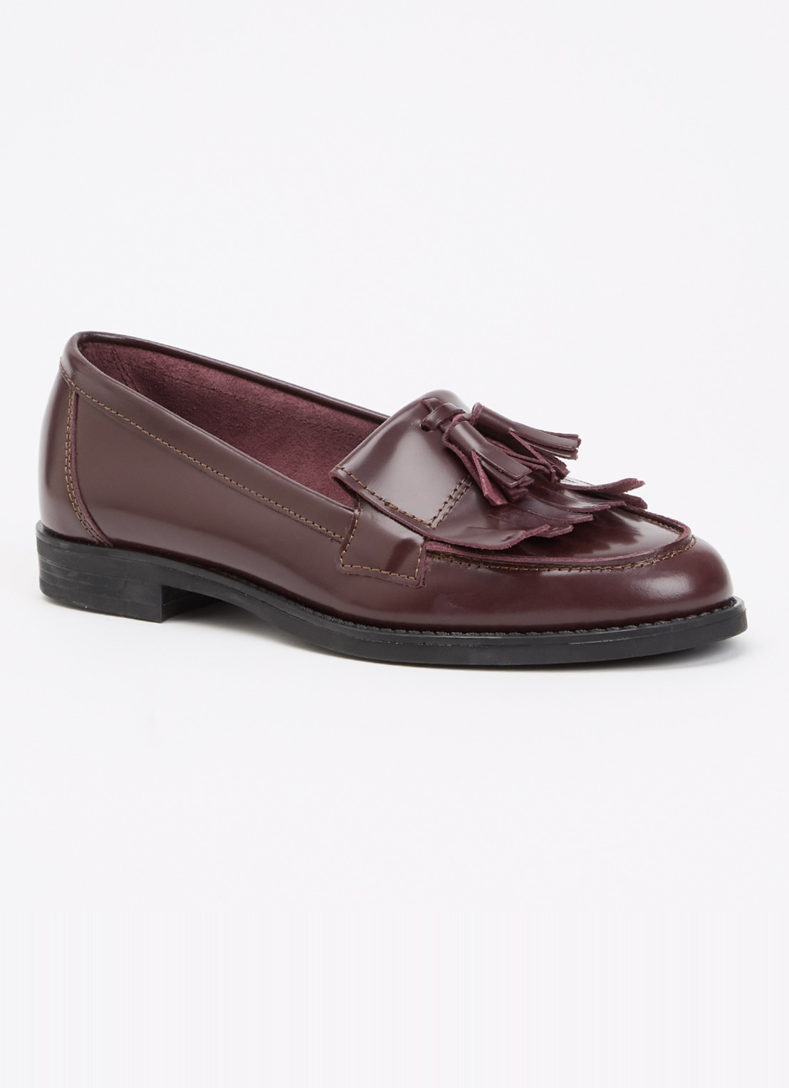 Sofie Schnoor Olivia loafer van leer - voorkant 5 bordeauxrood