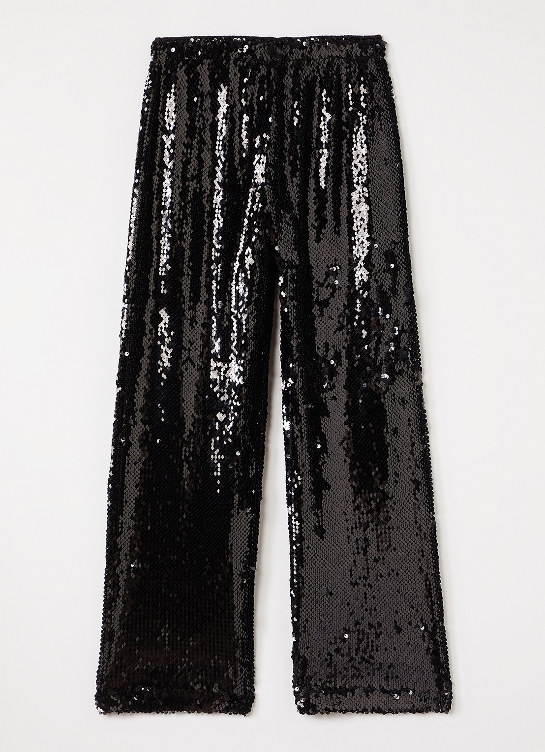 Sofie Schnoor Otellisy loose fit broek met pailletten - voorkant 3 zwart