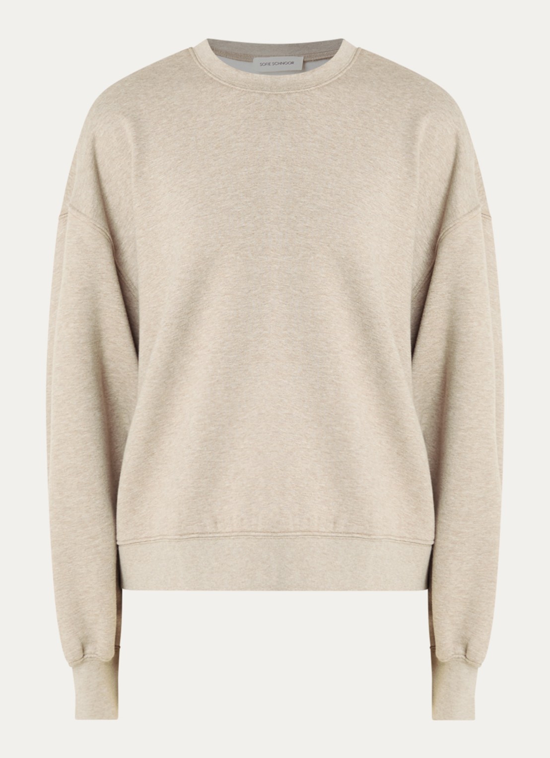 Sofie Schnoor Otila oversized sweater met backprint - voorkant 2 beige