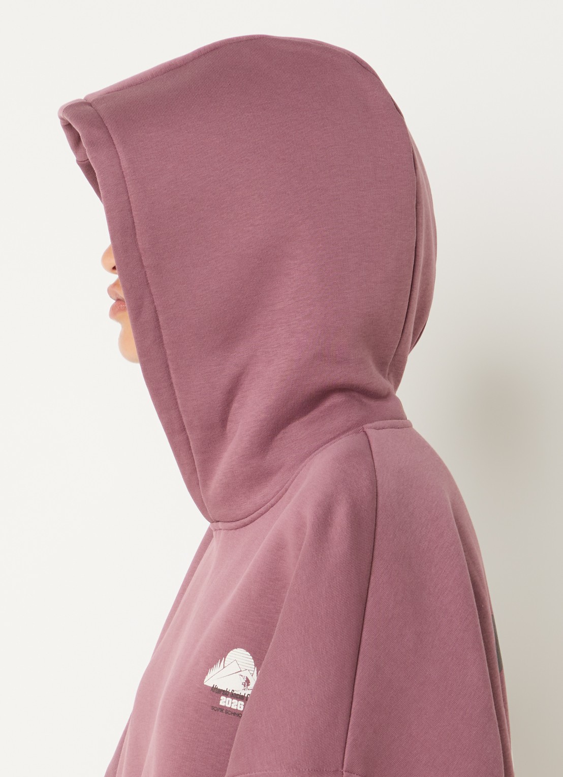 Sofie Schnoor Ranya hoodie met logo- en backprint - detail 4 taupe